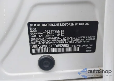 2014 BMW 550I xDrive из США, поврежденный, VIN WBAKP9C5XED692698